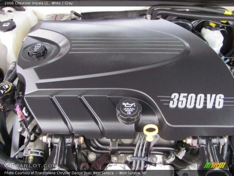 White / Gray 2008 Chevrolet Impala LS