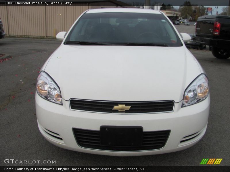 White / Gray 2008 Chevrolet Impala LS