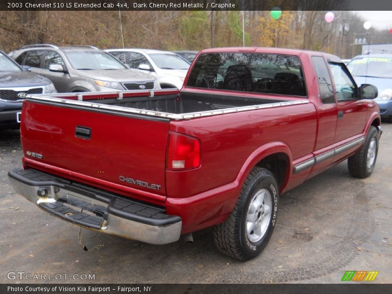 Dark Cherry Red Metallic / Graphite 2003 Chevrolet S10 LS Extended Cab 4x4