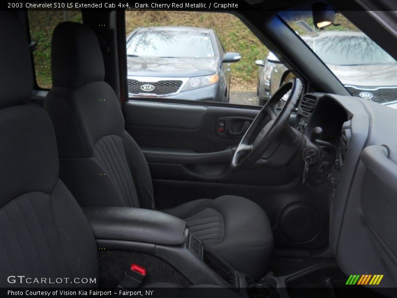 Dark Cherry Red Metallic / Graphite 2003 Chevrolet S10 LS Extended Cab 4x4
