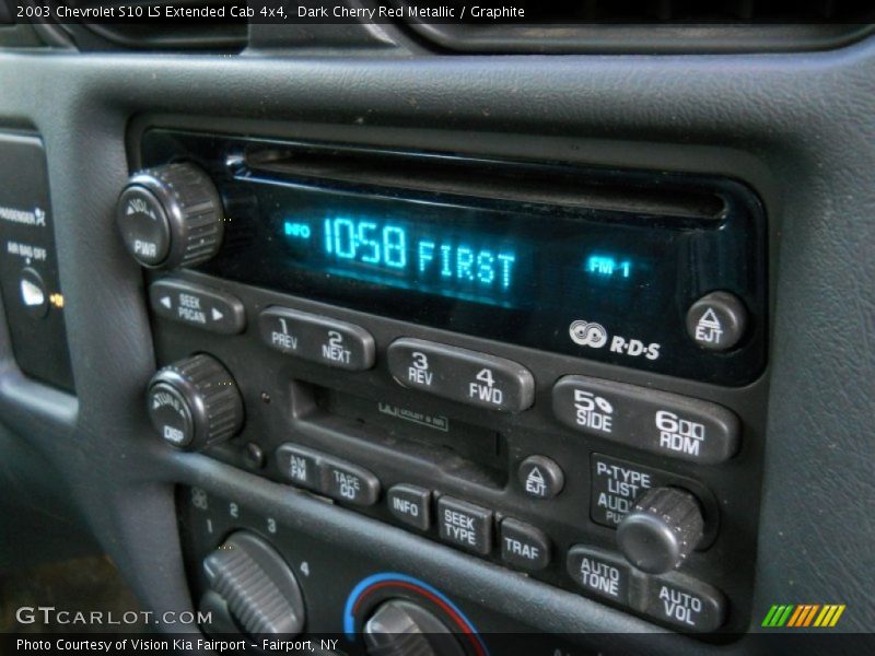 Dark Cherry Red Metallic / Graphite 2003 Chevrolet S10 LS Extended Cab 4x4