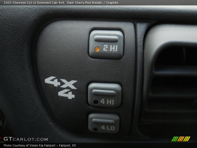 Dark Cherry Red Metallic / Graphite 2003 Chevrolet S10 LS Extended Cab 4x4