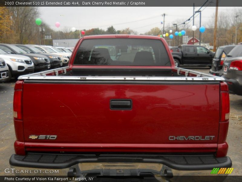 Dark Cherry Red Metallic / Graphite 2003 Chevrolet S10 LS Extended Cab 4x4