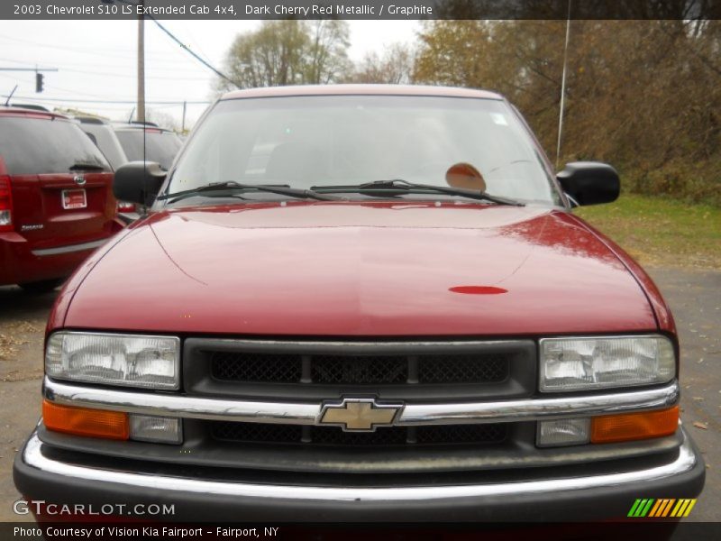 Dark Cherry Red Metallic / Graphite 2003 Chevrolet S10 LS Extended Cab 4x4