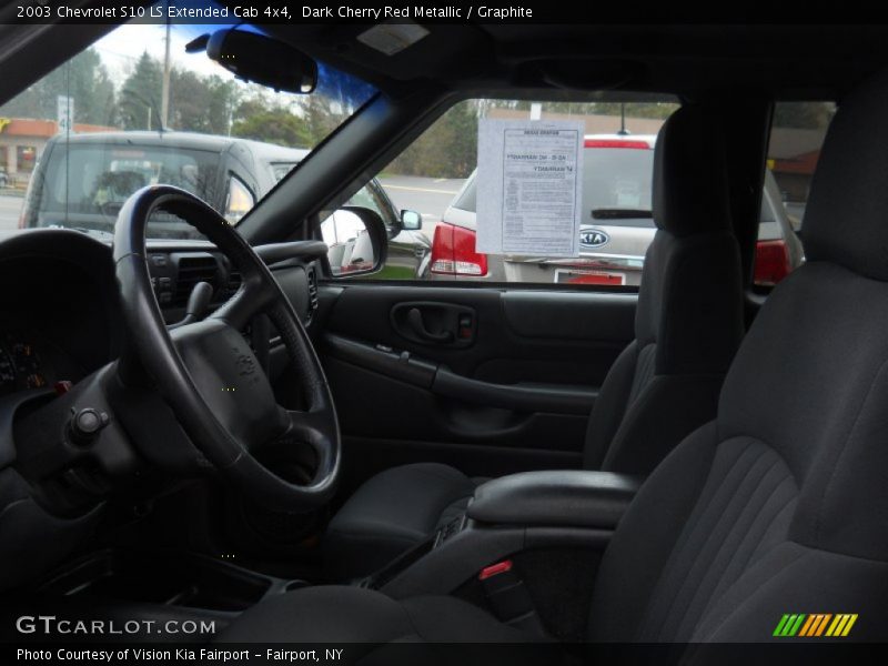 Dark Cherry Red Metallic / Graphite 2003 Chevrolet S10 LS Extended Cab 4x4