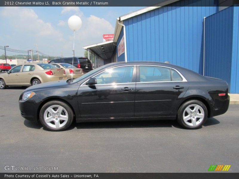 Black Granite Metallic / Titanium 2012 Chevrolet Malibu LS