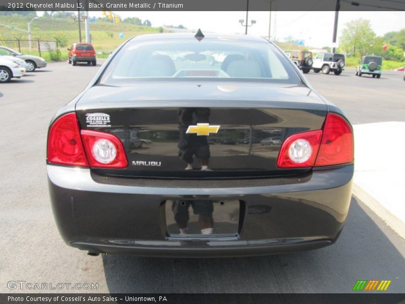 Black Granite Metallic / Titanium 2012 Chevrolet Malibu LS