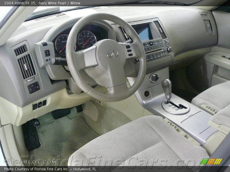 Ivory White Pearl / Willow 2004 Infiniti FX 35