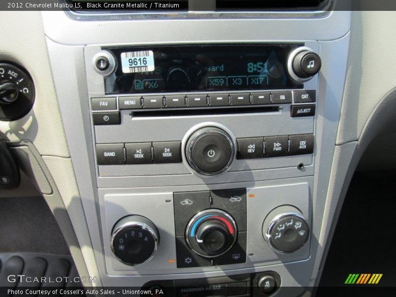 Black Granite Metallic / Titanium 2012 Chevrolet Malibu LS