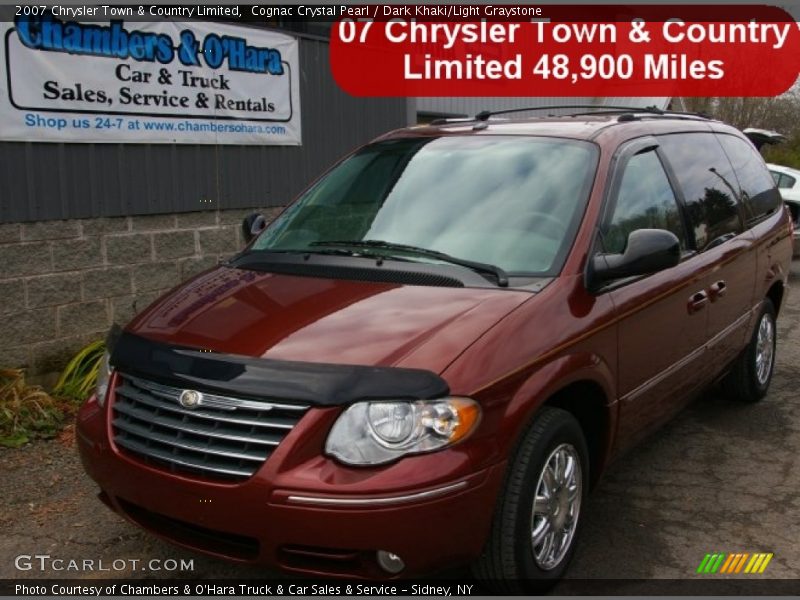 Cognac Crystal Pearl / Dark Khaki/Light Graystone 2007 Chrysler Town & Country Limited