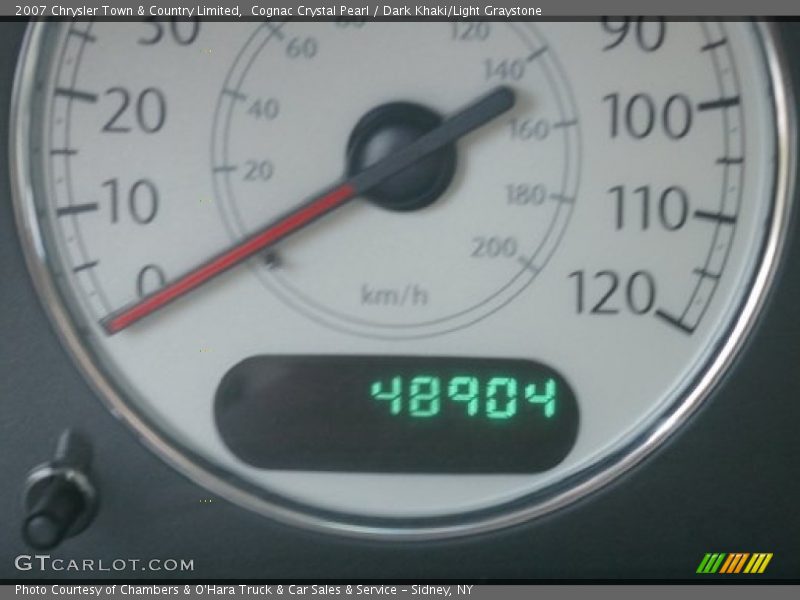 Cognac Crystal Pearl / Dark Khaki/Light Graystone 2007 Chrysler Town & Country Limited