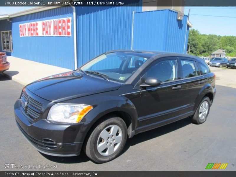 Brilliant Black Crystal Pearl / Dark Slate Gray 2008 Dodge Caliber SE