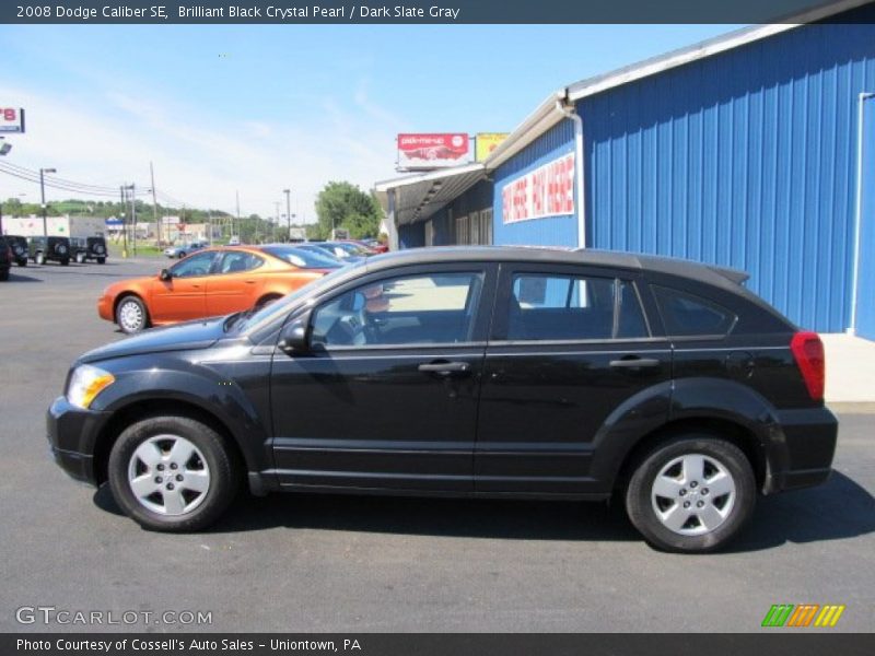 Brilliant Black Crystal Pearl / Dark Slate Gray 2008 Dodge Caliber SE