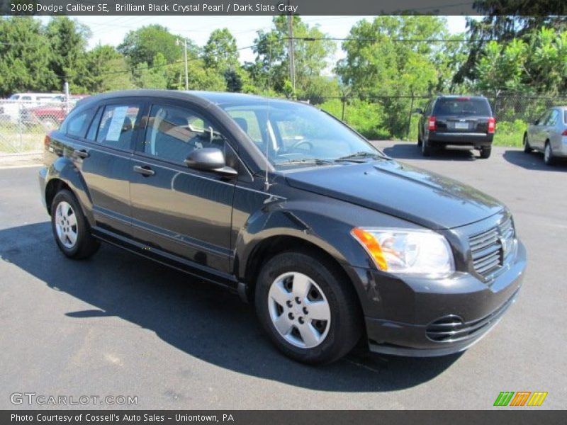 Brilliant Black Crystal Pearl / Dark Slate Gray 2008 Dodge Caliber SE