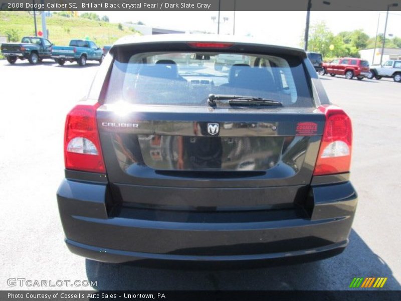 Brilliant Black Crystal Pearl / Dark Slate Gray 2008 Dodge Caliber SE