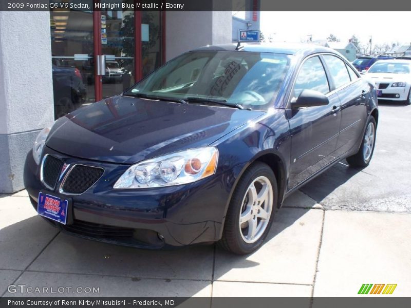 Midnight Blue Metallic / Ebony 2009 Pontiac G6 V6 Sedan