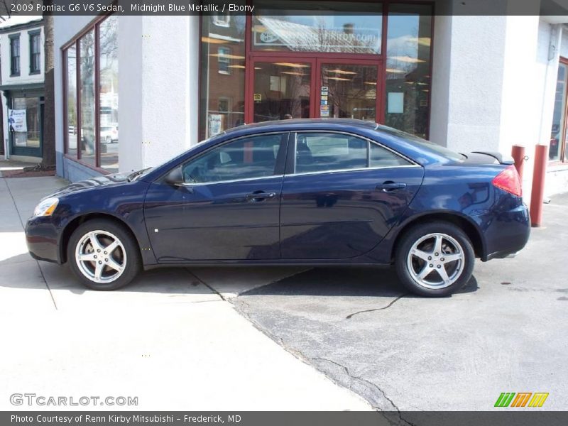 Midnight Blue Metallic / Ebony 2009 Pontiac G6 V6 Sedan