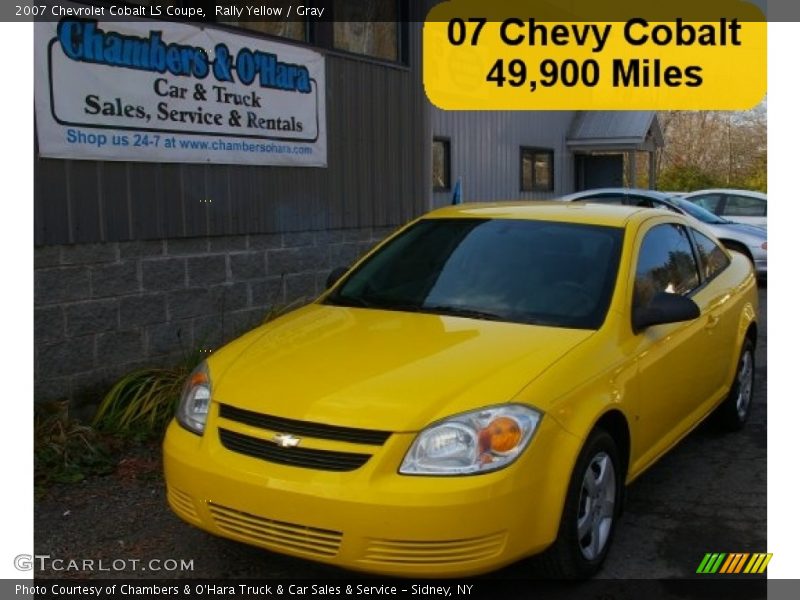 Rally Yellow / Gray 2007 Chevrolet Cobalt LS Coupe