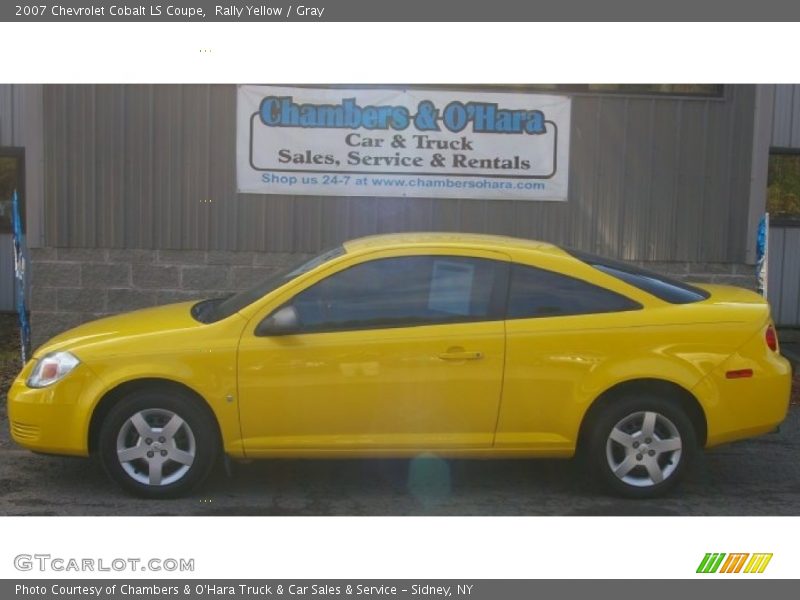 Rally Yellow / Gray 2007 Chevrolet Cobalt LS Coupe