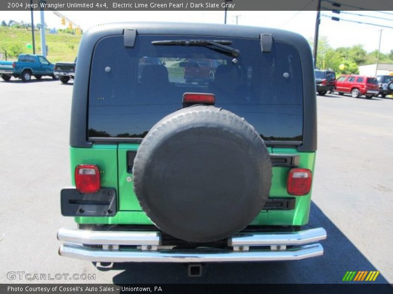 Electric Lime Green Pearl / Dark Slate Gray 2004 Jeep Wrangler Unlimited 4x4