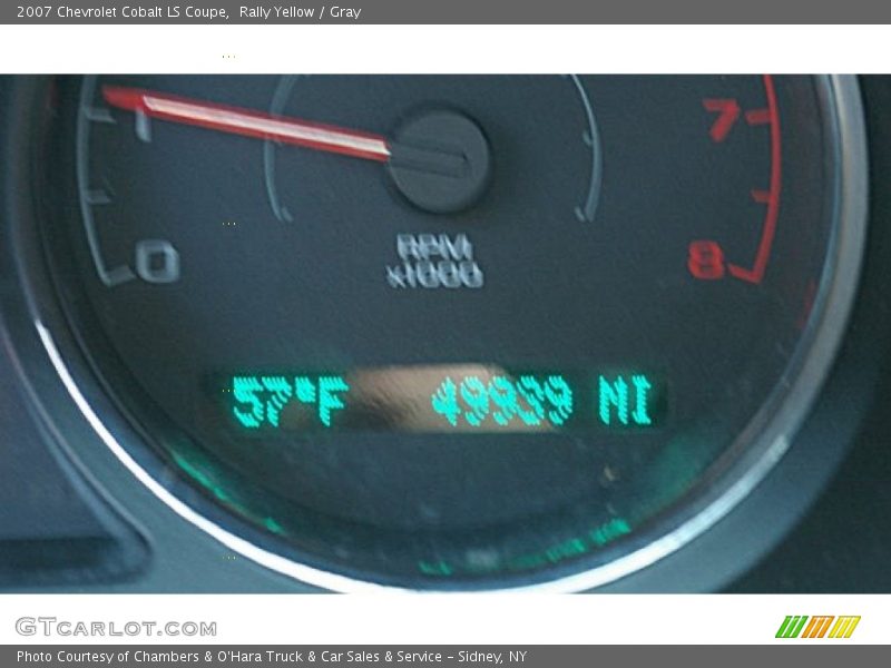 Rally Yellow / Gray 2007 Chevrolet Cobalt LS Coupe