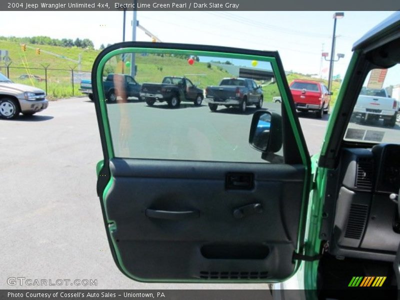 Electric Lime Green Pearl / Dark Slate Gray 2004 Jeep Wrangler Unlimited 4x4