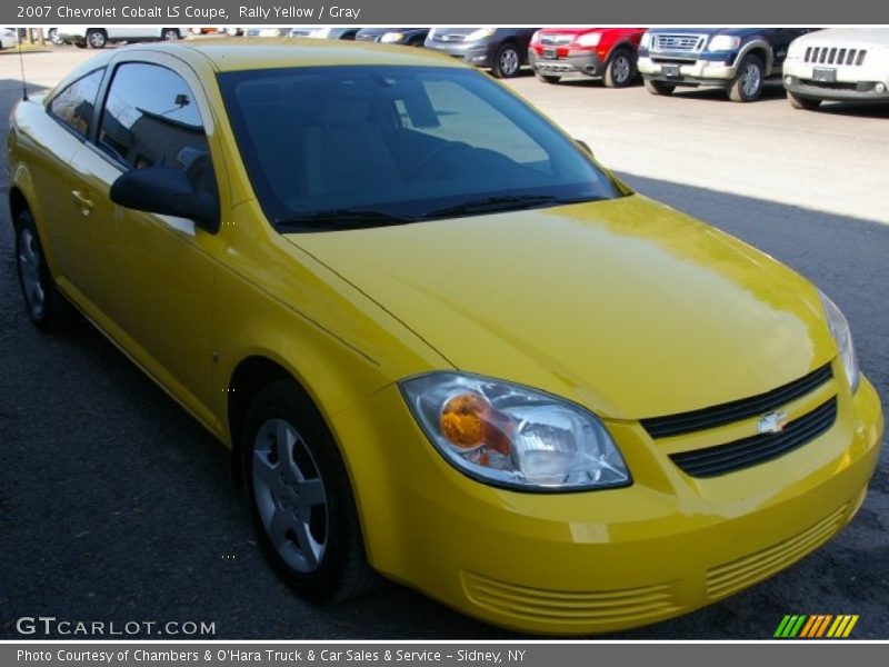 Rally Yellow / Gray 2007 Chevrolet Cobalt LS Coupe