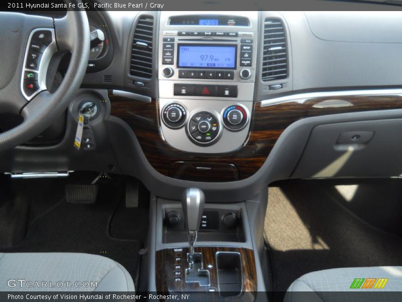 Pacific Blue Pearl / Gray 2011 Hyundai Santa Fe GLS