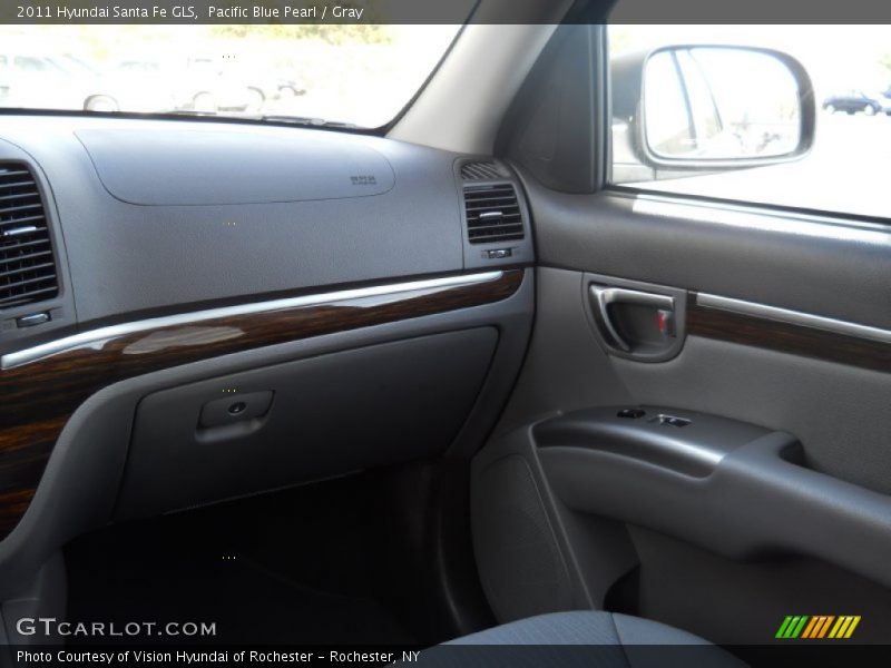 Pacific Blue Pearl / Gray 2011 Hyundai Santa Fe GLS
