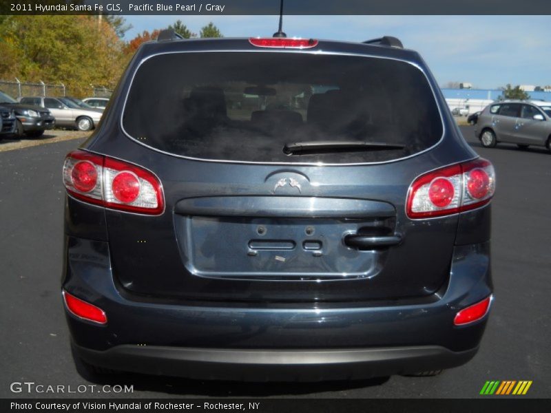 Pacific Blue Pearl / Gray 2011 Hyundai Santa Fe GLS