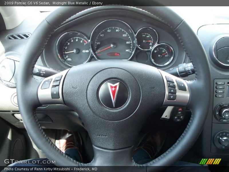 Midnight Blue Metallic / Ebony 2009 Pontiac G6 V6 Sedan