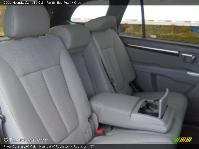 Pacific Blue Pearl / Gray 2011 Hyundai Santa Fe GLS