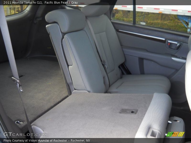Pacific Blue Pearl / Gray 2011 Hyundai Santa Fe GLS