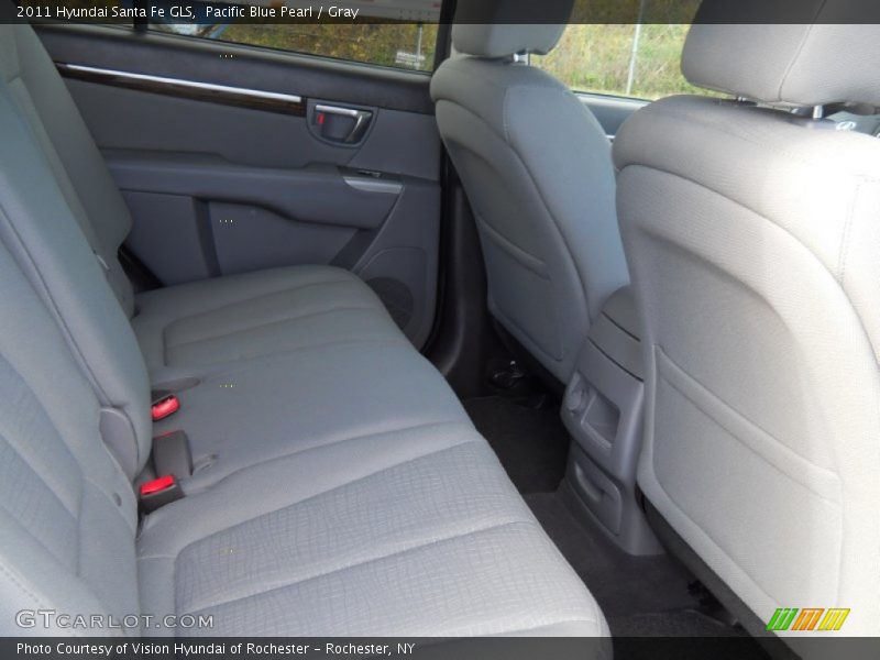Pacific Blue Pearl / Gray 2011 Hyundai Santa Fe GLS