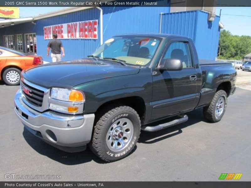 Polo Green Metallic / Neutral 2005 GMC Sierra 1500 Work Truck Regular Cab 4x4