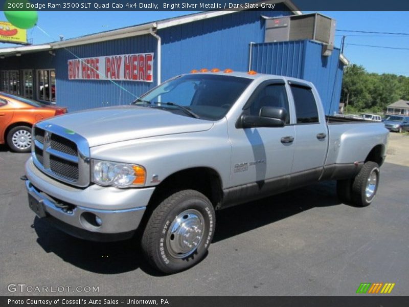 Bright Silver Metallic / Dark Slate Gray 2005 Dodge Ram 3500 SLT Quad Cab 4x4 Dually