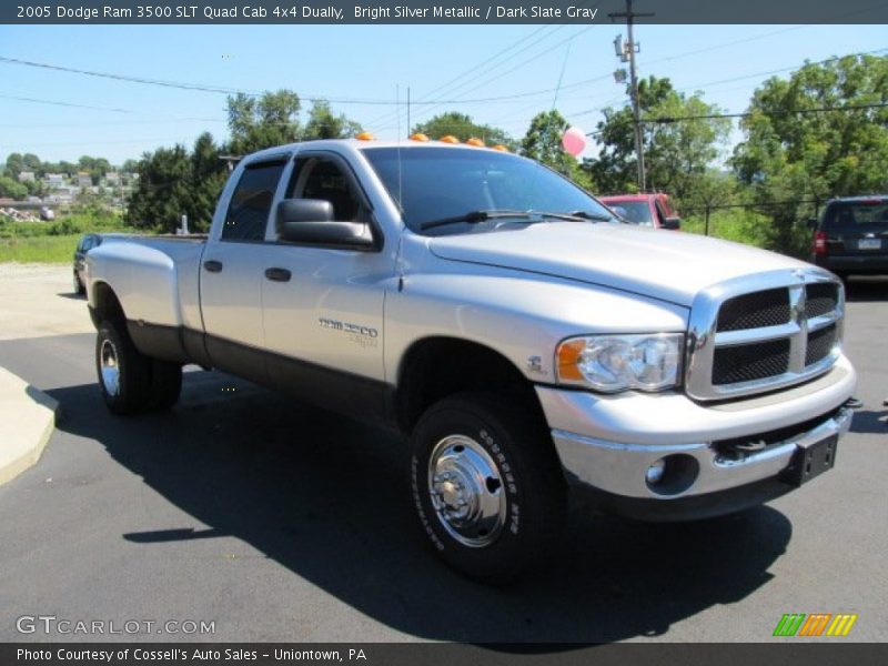 Bright Silver Metallic / Dark Slate Gray 2005 Dodge Ram 3500 SLT Quad Cab 4x4 Dually