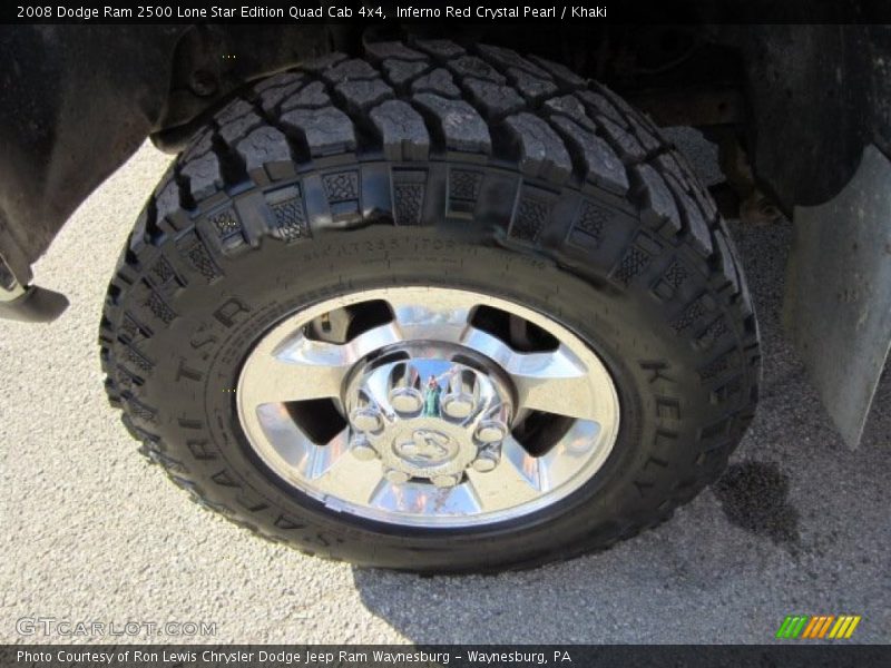 Inferno Red Crystal Pearl / Khaki 2008 Dodge Ram 2500 Lone Star Edition Quad Cab 4x4