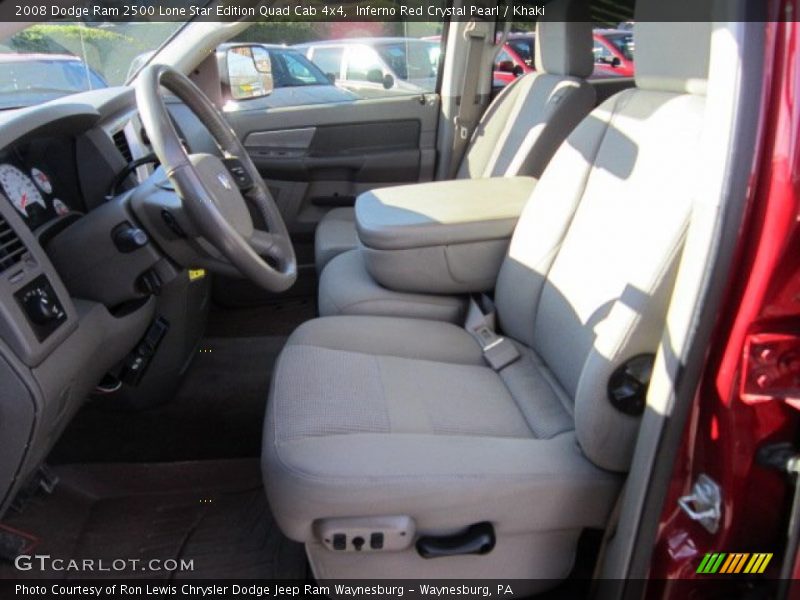 Inferno Red Crystal Pearl / Khaki 2008 Dodge Ram 2500 Lone Star Edition Quad Cab 4x4