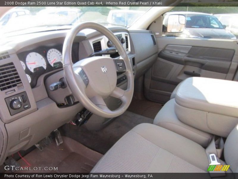Inferno Red Crystal Pearl / Khaki 2008 Dodge Ram 2500 Lone Star Edition Quad Cab 4x4