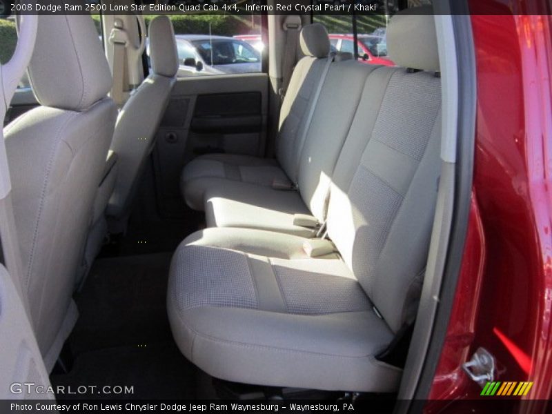 Inferno Red Crystal Pearl / Khaki 2008 Dodge Ram 2500 Lone Star Edition Quad Cab 4x4