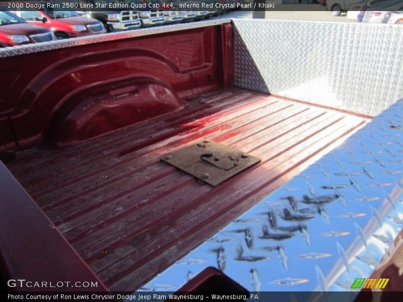 Inferno Red Crystal Pearl / Khaki 2008 Dodge Ram 2500 Lone Star Edition Quad Cab 4x4