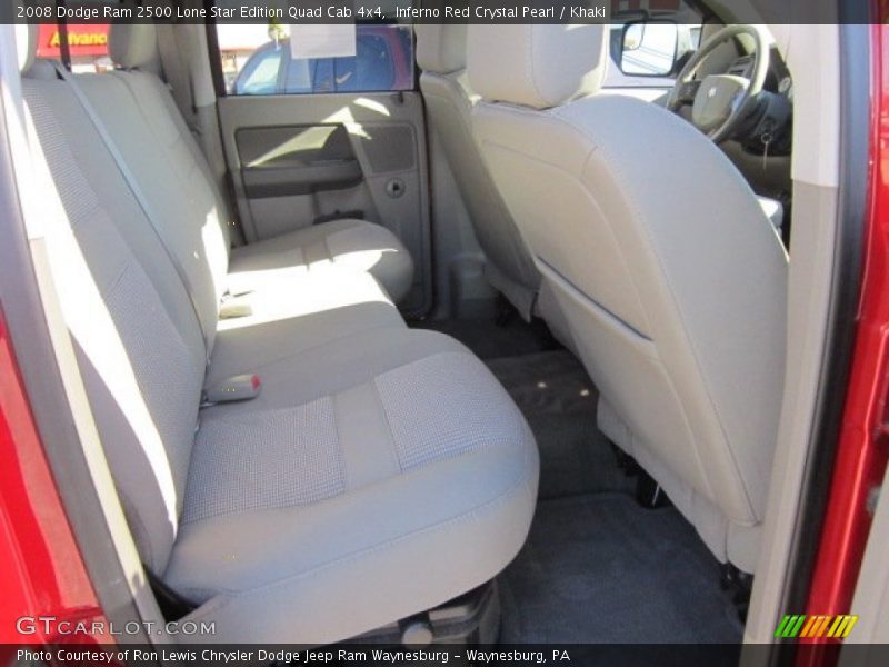 Inferno Red Crystal Pearl / Khaki 2008 Dodge Ram 2500 Lone Star Edition Quad Cab 4x4