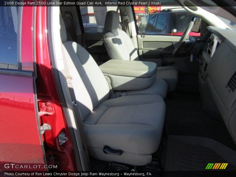 Inferno Red Crystal Pearl / Khaki 2008 Dodge Ram 2500 Lone Star Edition Quad Cab 4x4
