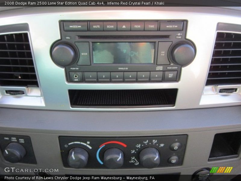 Inferno Red Crystal Pearl / Khaki 2008 Dodge Ram 2500 Lone Star Edition Quad Cab 4x4