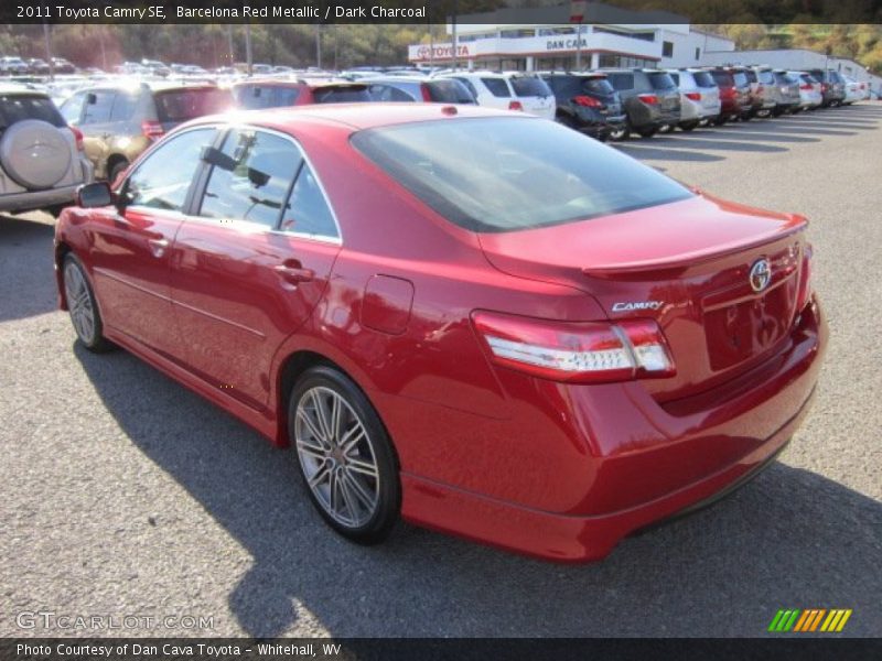 Barcelona Red Metallic / Dark Charcoal 2011 Toyota Camry SE