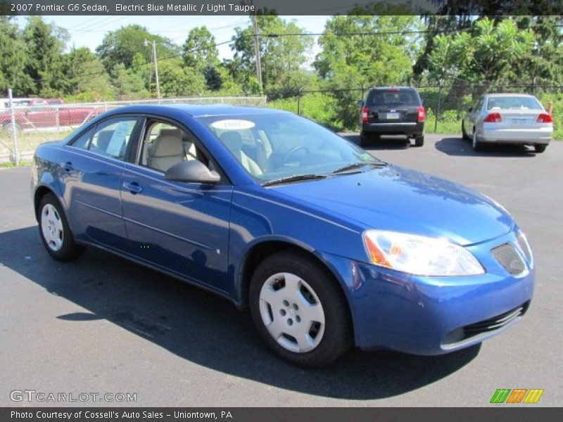 Electric Blue Metallic / Light Taupe 2007 Pontiac G6 Sedan