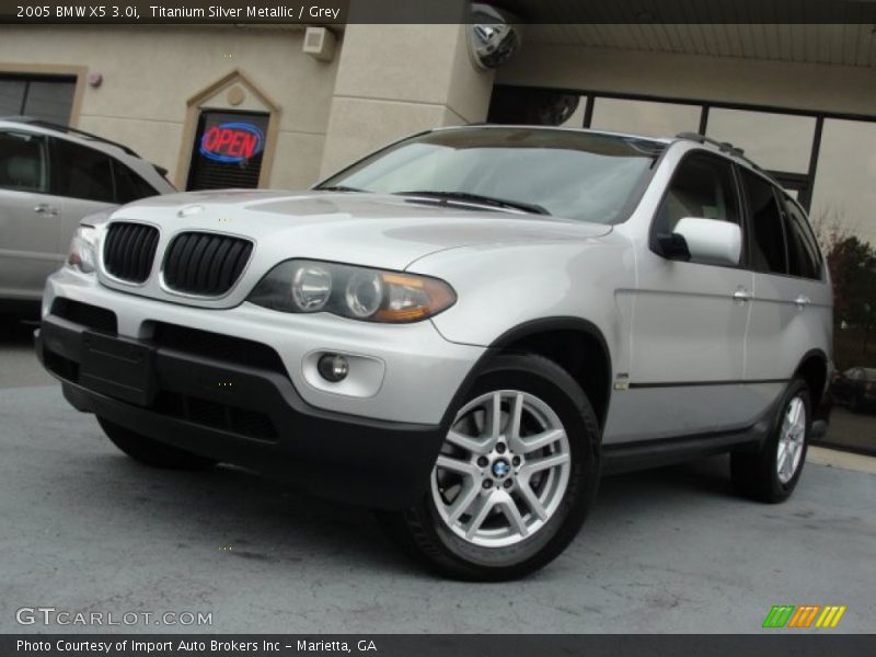 Titanium Silver Metallic / Grey 2005 BMW X5 3.0i