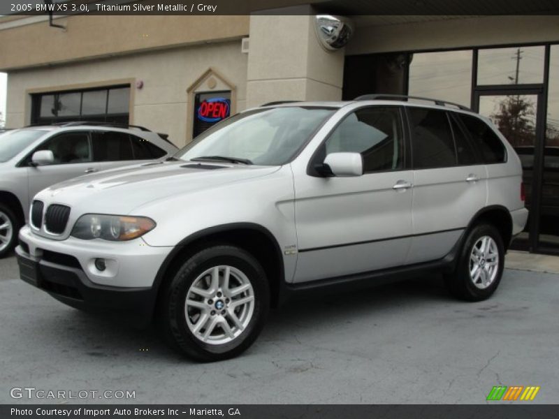 Titanium Silver Metallic / Grey 2005 BMW X5 3.0i