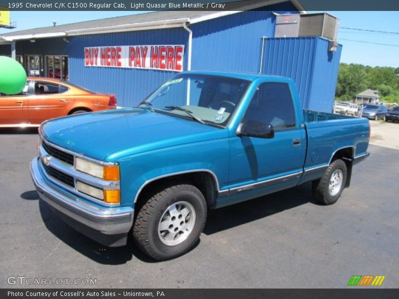 Light Quasar Blue Metallic / Gray 1995 Chevrolet C/K C1500 Regular Cab